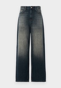 ONLDEMI WIDE - Wide leg - dark blue denim