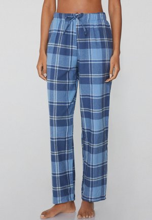 LANGE MIT PRINT UND TASCHEN - Pantalón de pijama - blue