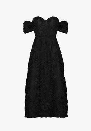 True Decadence APPLIQUE BARDOT MIDAXI SKATER - Juhlamekko - black
