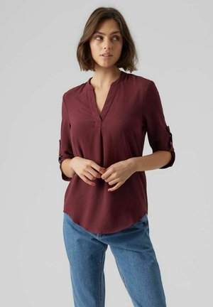 MIT 3/4 ÄRMELN V-AUSSCHNITT - Blouse - port royale