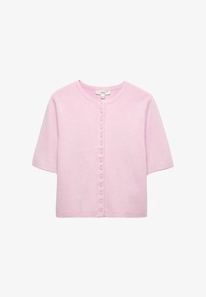 Marks & Spencer, CREW NECK CROPPED CARDIGAN - Cardigan - english rose