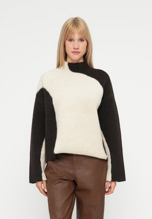 VMASHER  FUNNELNECK PULLOVER - Pullover - birch/chocolate torte
