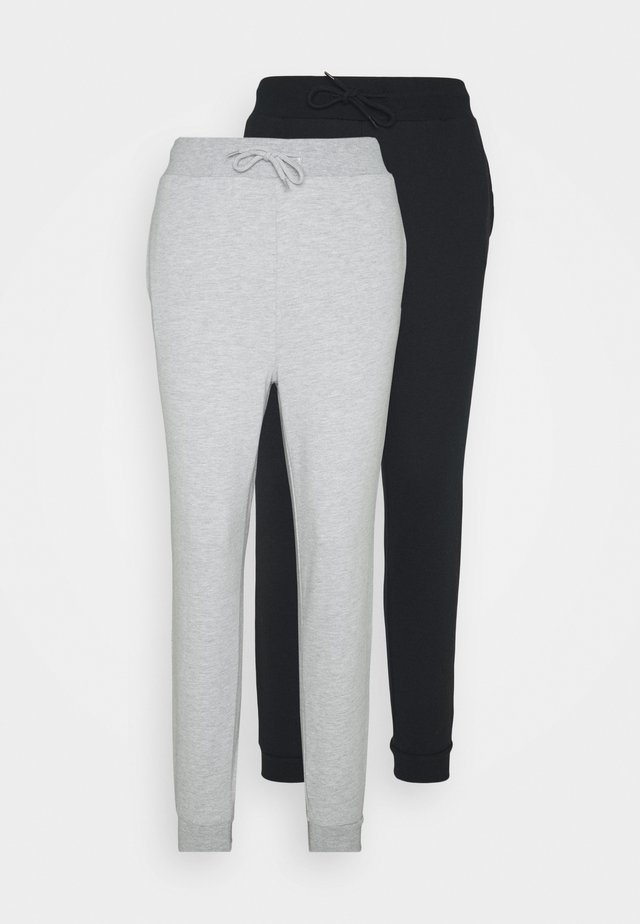 Pantalones deportivos - mottled light grey/black