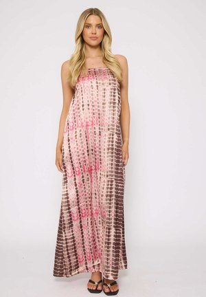 PRINTED BANDEAU  - Maxi dress - pink