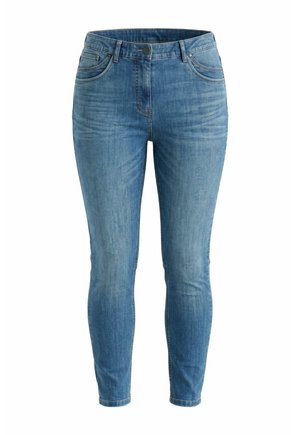 Ulla Popken, JEANS SARAH, WASCHEFFEKTE, SCHMALES BEIN, KOMFORTBUND - Jeans slim fit - blue denim