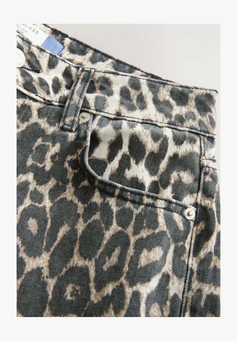 Next HOURGLASS WIDE LEG Jeans baggy leopard print/nero