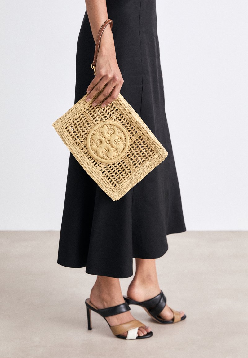 Tory Burch ELLA POUCH - Clutch - natural