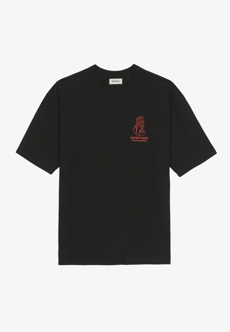 YOURTURN T-shirt print zwart YOURTURN T-shirt print zwart