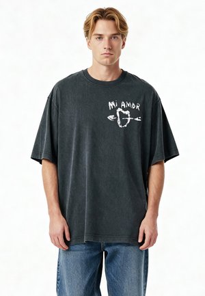 UNISEX HEAVYWEIGHT   - T-shirt con stampa - washed black