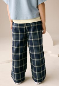 Next WIDE - Stoffhose - navy check