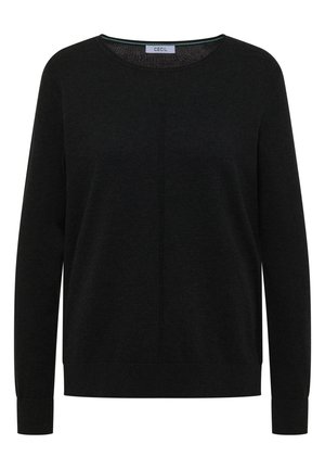 Cecil, BASIC PULLOVER MIT RUNDHALS IN UNIFARBE - Jumper - charcoal grey melange