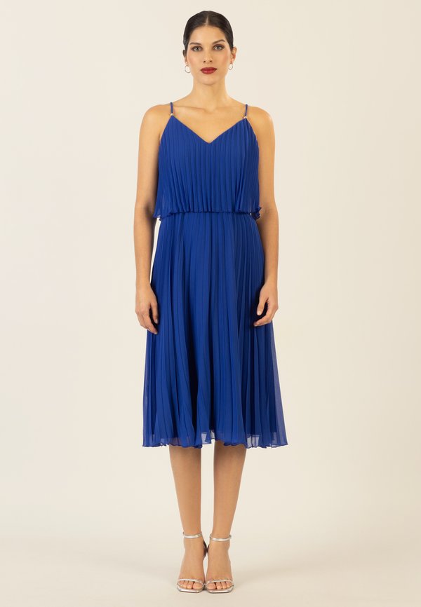 KURZES PLISSEE - Freizeitkleid - royalblau