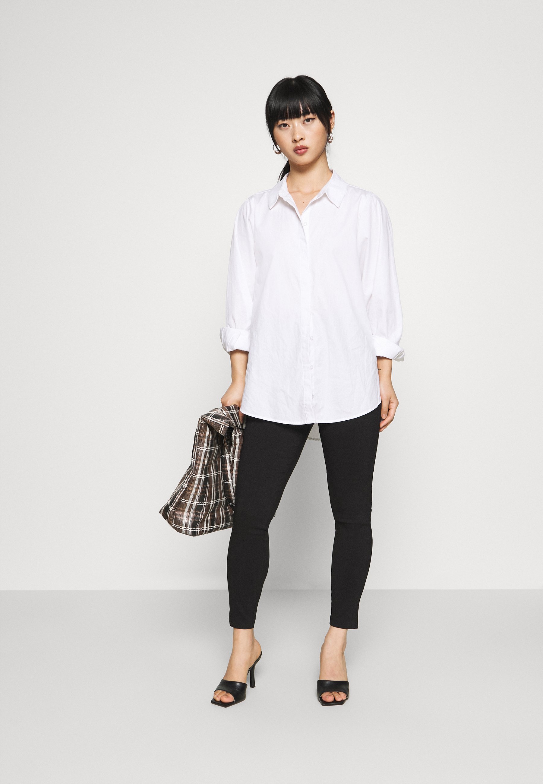 Dorothy Perkins Petite GINGHAM BENGALINE Leggings black Dorothy Perkins Petite GINGHAM BENGALINE - Leggings - black