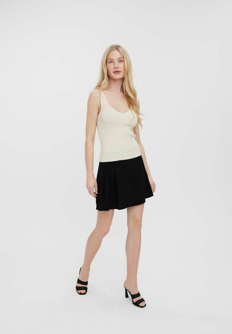 Damen T-Shirts | Vero Moda RIPPSTRICK Top birch/beige - TM38632 Damen T-Shirts | Vero Moda RIPPSTRICK Top birch/beige - TM38632