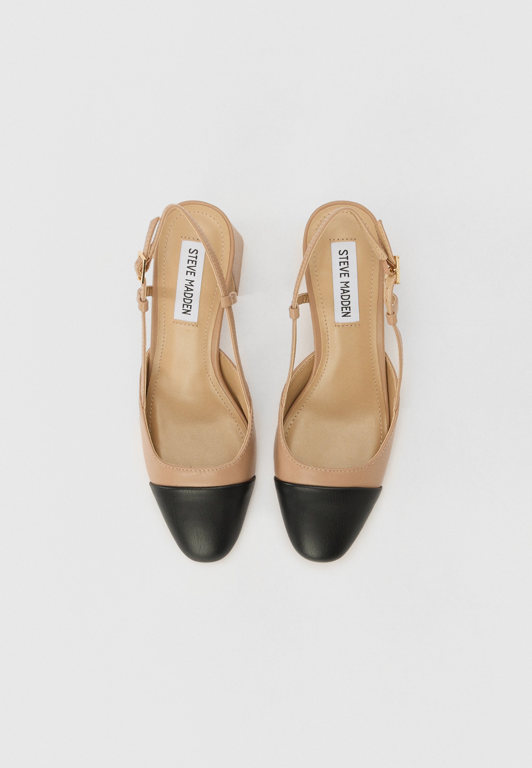 Steve Madden ZEINA - Tocuri înalte - tan / black/culoarea pielii