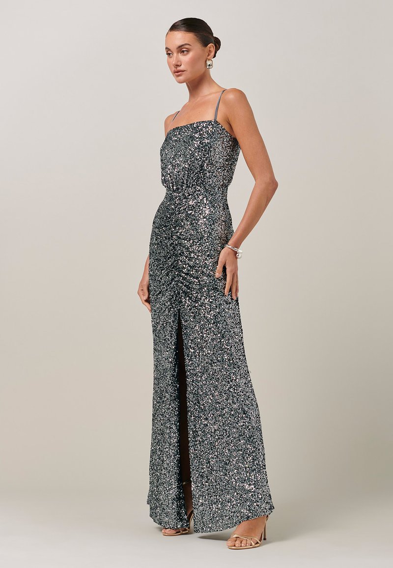 sachin and babi light blue dress Hidi Dress in Gunmetal