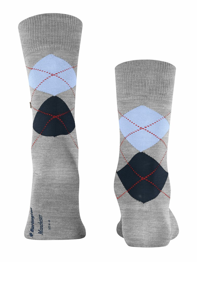 Burlington Calzini Uomo X-mas Car, Modello Argyle, Marine, Taglia 40-46