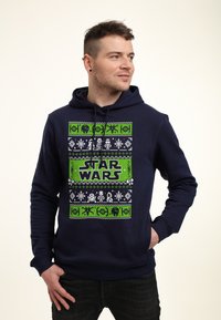 Star Wars STAR WARS CLASSIC XMAS TIME - Jersey con capucha - navy blue
