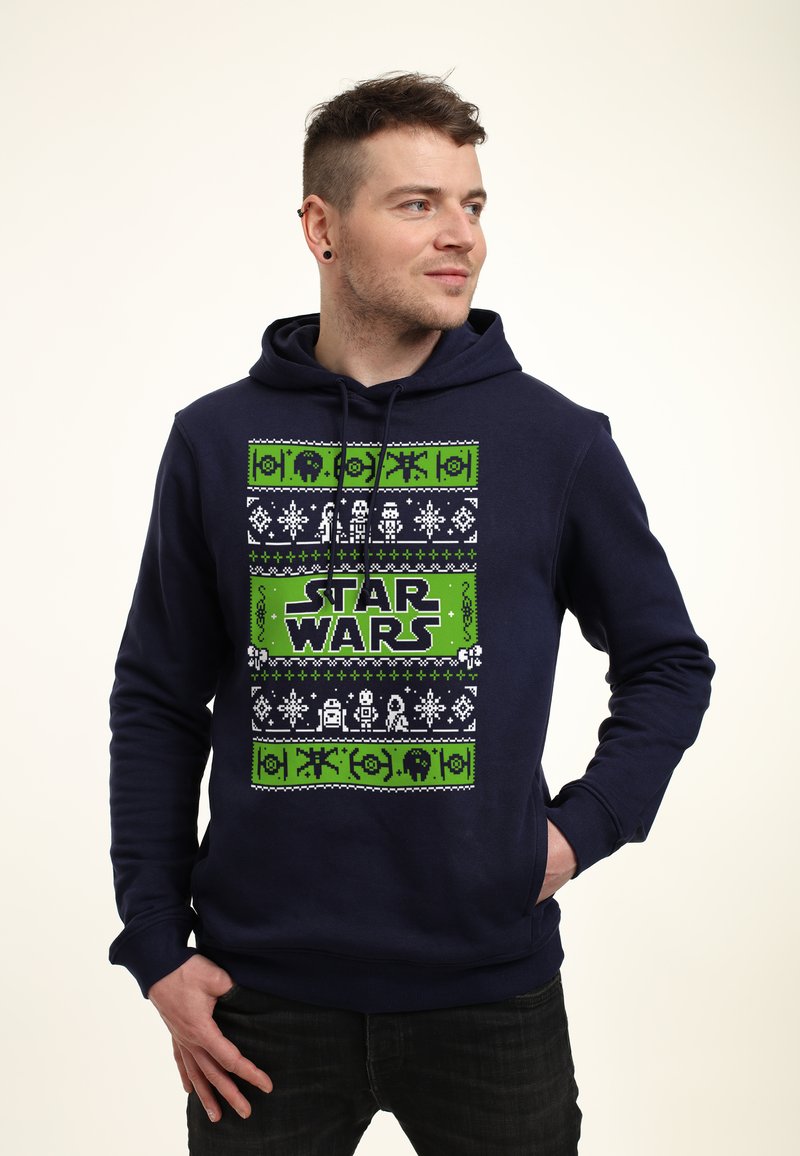 Star Wars STAR WARS CLASSIC XMAS TIME - Jersey con capucha - navy blue