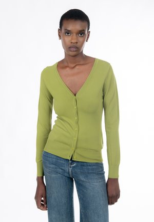 BASIC LINE V-NECK - Cardigan - cactus