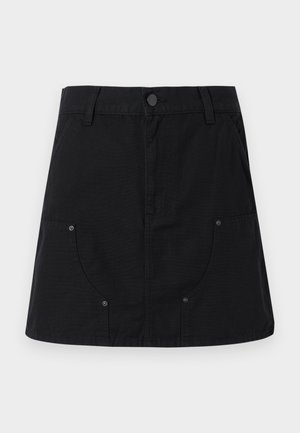 Carhartt WIP MAEVE DOUBLE KNEE SKIRT - Miniskjørt - black stone washed