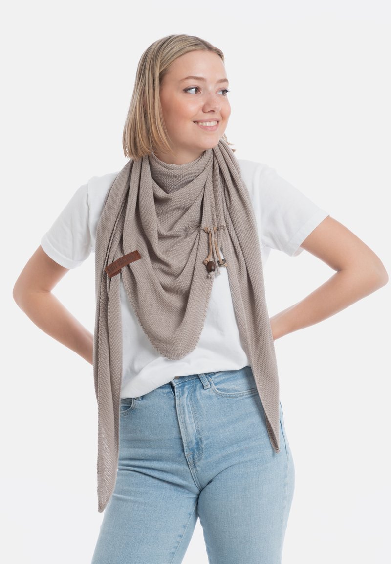 Knit Factory LOLA - Halsdoek - pebble grey