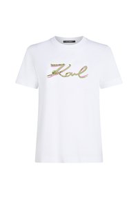 SIGNATURE SEQUINS  - Marškinėliai su spaudiniu - white