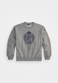EMBROIDERED-CREST CREWNECK - Sweatshirt - dark vintage heather