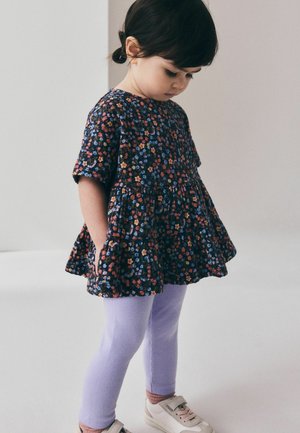 Next, REGULAR FIT - FLORAL TOP AND LEGGING SET . - Leggings - navy