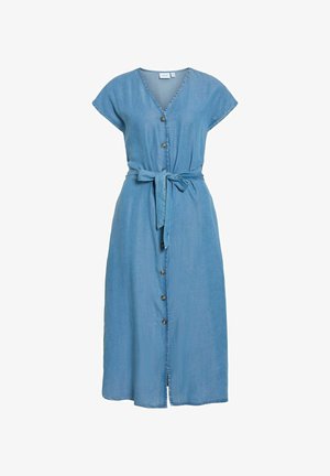 VILA, MAXIKLEID VIMAIA KURZÄRMELIGES - Rochie din denim - light blue denim