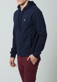 Lacoste Tröja med dragkedja - dark blue