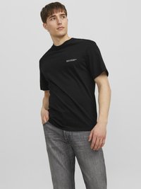 Jack & Jones - JORVESTERBRO BACK SS CREW NECK  - T-shirt imprimé - black Image miniature 1