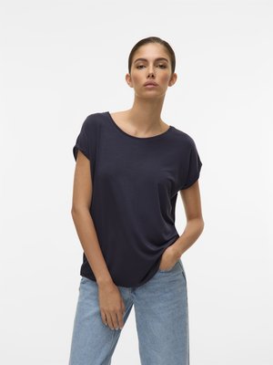 Vero Moda VMAVA PLAIN - Navadna majica - night sky