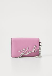 KARL LAGERFELD SIGNATURE CARD HOLDER Geldbörse cyclamen/pink