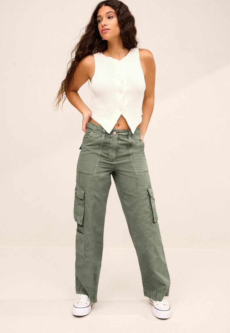 Next ADJUSTABLE WAIST  - Cargobyxor - khaki green
