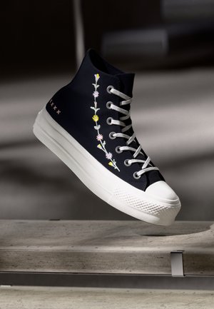 Converse CHUCK TAYLOR ALL STAR LIFT - Sneaker high - black/egret/flamingo fade
