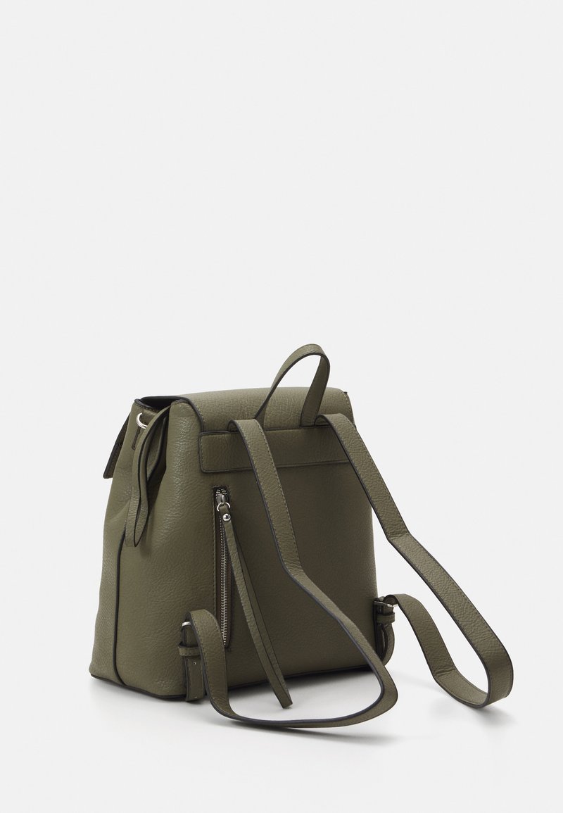 Valentino Olive and Tan Leather Backpack Valentino Olive Green Leather Medium Rockstud Backpack  main image 4