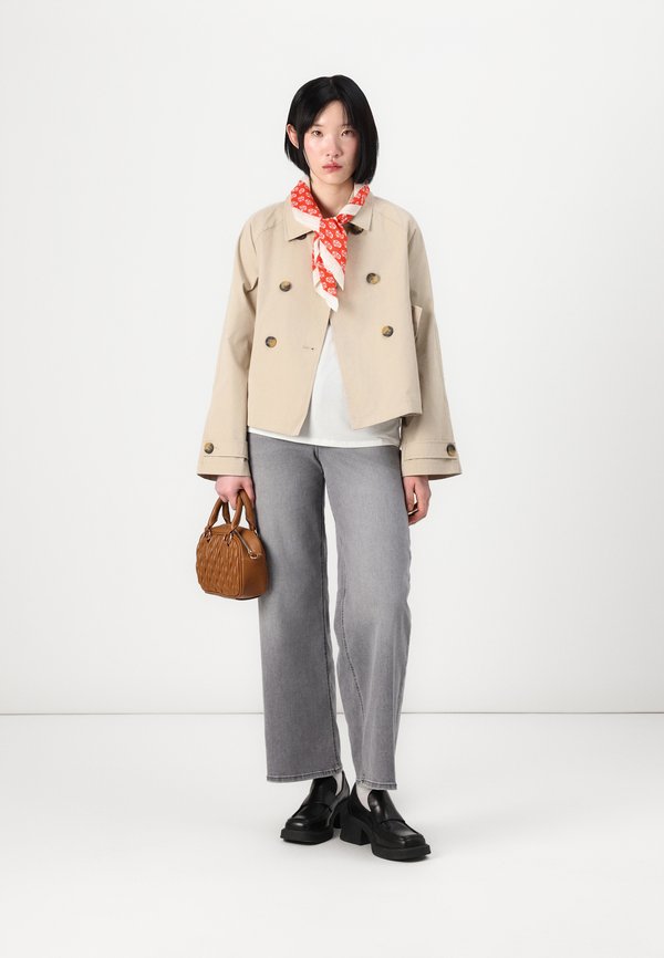 ONLAPRIL LIFE SHORT TRENCHCOAT - Short coat - oxford tan4