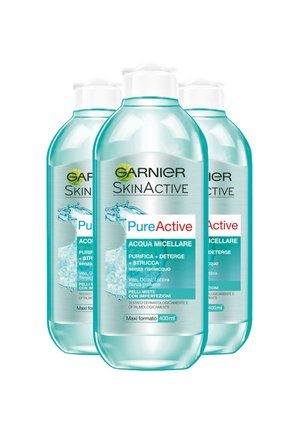 ACQUA MICELLARE PELLI MISTE, PURIFICA, DETERGE E STRUCCA SENZA RISCIACQUO, 400 ML - 3 PACK - Detergente