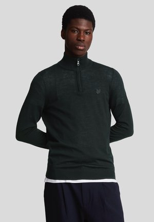 Lyle & Scott TONAL EAGLE QUARTER ZIP - Pullover - jet black