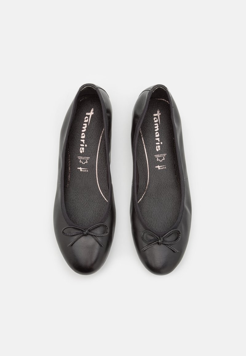 Tamaris Ballerina's voor dames, 1-22128-42, zwart leder, 38 EU