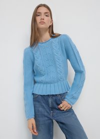 Calliope CON ROUCHES  - Strickpullover - azzurro