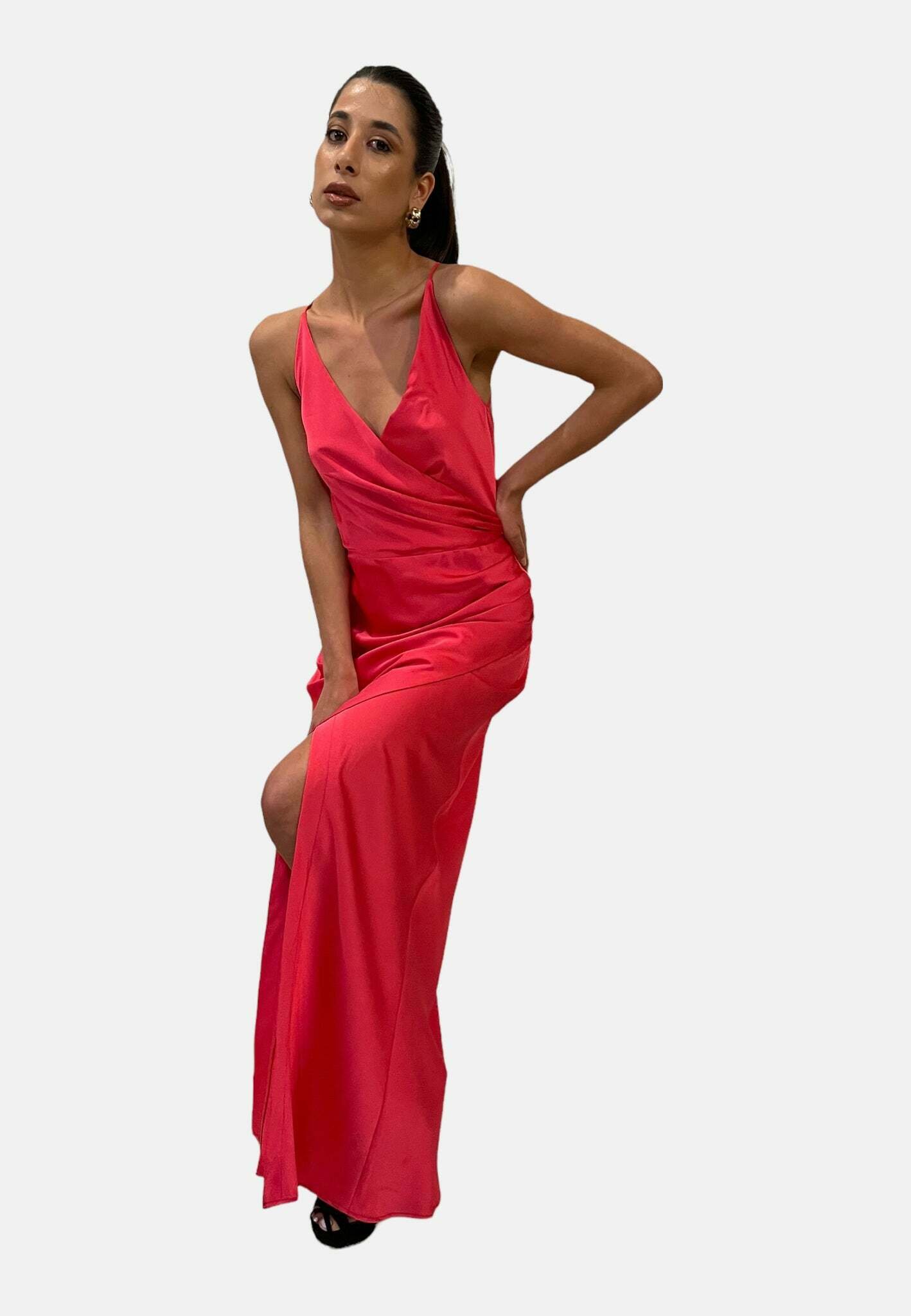 Imperial Vestito lungo - amarena/rosa fluo - Zalando.it