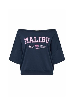 Yours Clothing, PLUS SIZE CASUAL TOPS - Camiseta estampada - navy