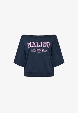 Yours Clothing, PLUS SIZE CASUAL TOPS - T-shirts print - navy