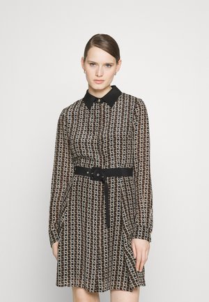 LIU JO, ABITO CHEMISIER CINTURATO BLACK CHAIN - Vestito elegante - black