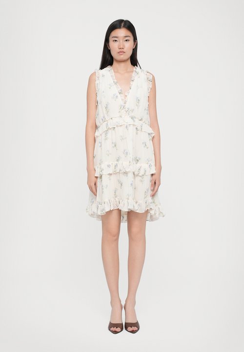 Mini Robe Patineuse En Dentelle Lulus Promise - Taille S, Blanc, Col V, Neuf Avec étiquette
