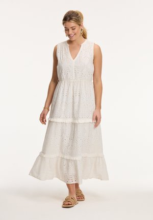 JULIA EMBRODERIE PALM - Robe longue - palm broderie off white