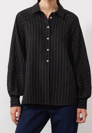 Button-down blouse - black