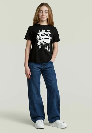 G-STAR, GIRLS MILLER T-SHIRT - T-shirt print - dk black